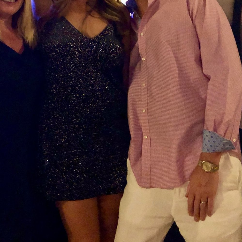 Black Rhinestone Mini Party Dress